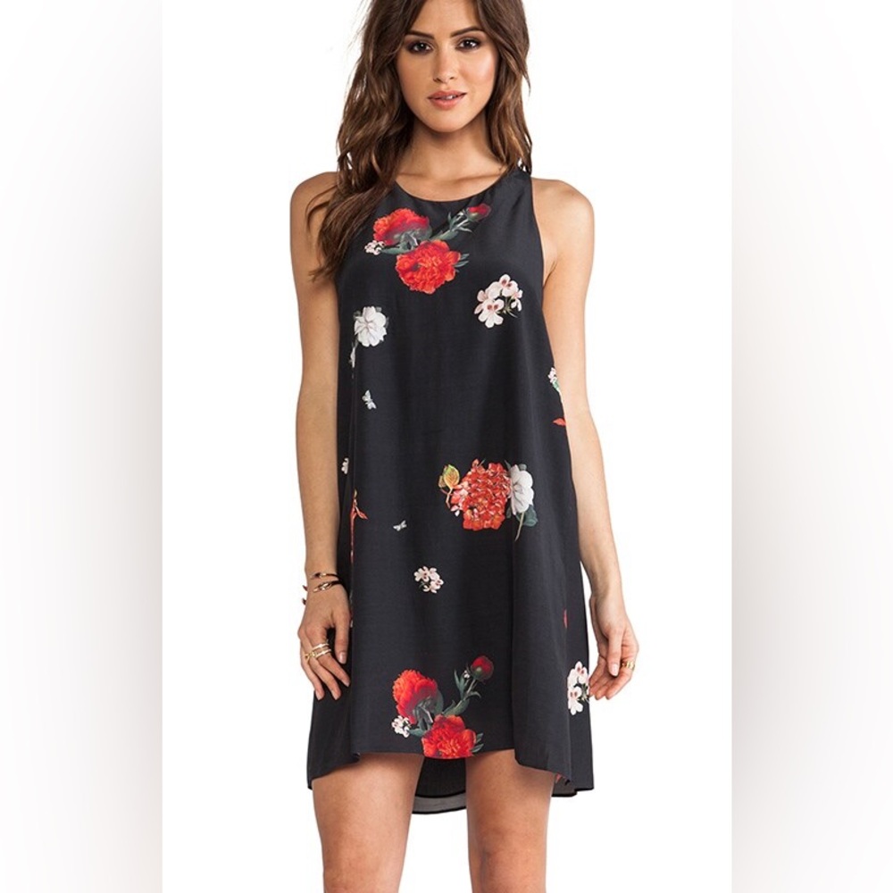 ALICE + OLIVIA Liz Twist Back Dress in castaway floral